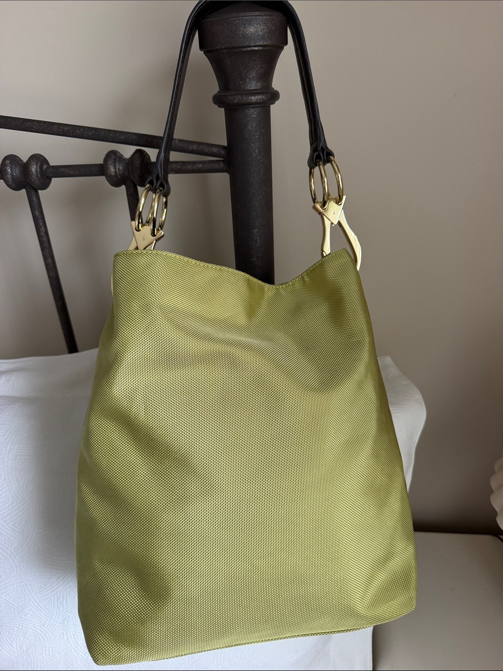 Jean Pierre Kilfa   JPK Paris 75. Lime Shoulder Bag